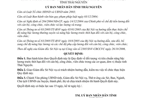 Quyết định 2680/2006/QĐ-UBND Tiêu chuẩn cán bộ, công, viên chức nâng bậc lương