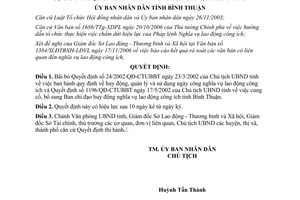 Quyết định 95/2006/QĐ-UBND bãi bỏ Quyết định 24/2002/QĐ-CTUBBT Bình Thuận