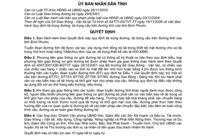 Quyết định 112/2006/QĐ-UBND  tải trọng đường, tải trọng cầu