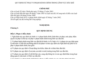 Nghị định 145/2006/NĐ-CP xử phạt vi phạm hành chính trong dầu khí
