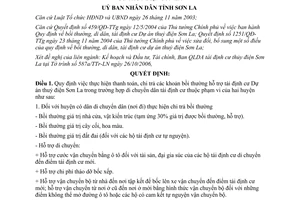 Quyết định 2689/QĐ-UBND năm 2006 quy định chi trả bồi thường hỗ trợ di dân