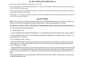 Quyết định 71/2006/QĐ-UBND sửa đổi Quyết định 07/2006/QĐ-UBND