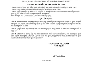 Quyết định 73/2006/QĐ-UBNDphân công trách nhiệm quan hệ phối hợp