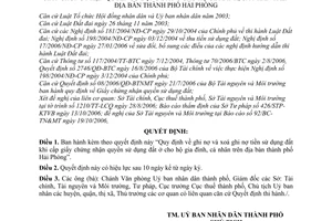 Quyết định 2395/2006/QĐ-UBND ghi nợ và xoá ghi nợ tiền sử dụng đất