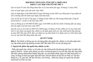Nghị quyết 4b/2006/NQCĐ-HĐND phân cấp nguồn thu nhiệm vụ chi ngân sách các cấp