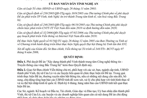 Quyết định 110/2006/QĐ-UBND xây dựng thành phố Vinh thành trung tâm Công nghệ Nghệ An