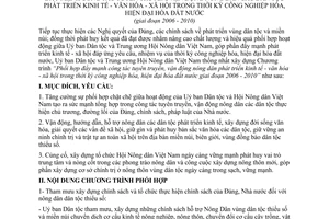 Chương trình phối hợp 969/CTPH công tác tuyên truyền, vận động nông dân tộc phát triển kinh tế văn hóa xã hội công nghiệp hiện đại hóa