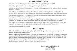 Quyết định 2251/2006/QĐ-UBND phân cấp nguồn thu nhiệm vụ chi ngân sách Bến Tre từ 2007