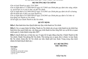 Quyết định 64/2006/QĐ-BTC Quy trình thanh tra Tài chính
