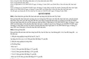 Quyết định 1039/2006/QĐ-UBND đơn giá thuê đất, mặt nước