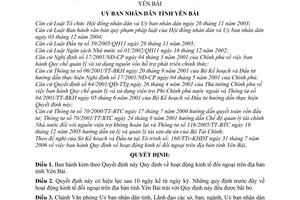 Quyết định 433/2006/QĐ-UBND hoạt động kinh tế đối ngoại