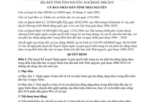 Quyết định 2524/2006/QĐ-UBND Ngăn ngừa, giải quyết tình trạng trẻ em lao động