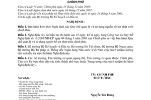 Nghị định 131/2006/NĐ-CP quy chế quản lý sử dụng nguồn hỗ trợ phát triển chính thức