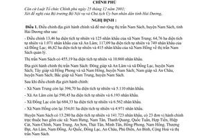 Nghị định 132/2006/NĐ-CP điều chỉnh địa giới hành chính xã để mở rộng thị trấn Nam Sách, huyện Nam Sách, tỉnh Hải Dương