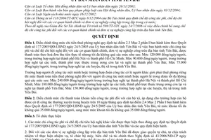 Quyết định 437/2006/QĐ-UBND điều chỉnh chế độ chi công tác phí