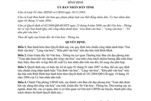 Quyết định 123/2006/QĐ-UBND công nhận danh hiệu Gia đình văn hóa