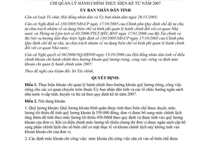 Quyết định 2290/2006/QĐ-UBND khoán chi quản lý hành chính Bến Tre