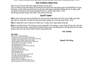 Quyết định 263/2006/QĐ-TTg Chương trình hành động Chính phủ đẩy mạnh sắp xếp, đổi mới, phát triển và nâng cao hiệu quả DNNN 2006-2010