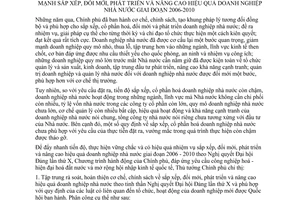 Chỉ thị 36/2006/CT-TTg Chương trình hành động Chính phủ đẩy mạnh sắp xếp đổi mới phát triển nâng cao hiệu quả DNNN giai đoạn 2006-2010