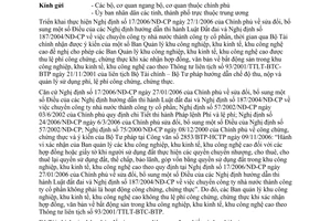 Công văn 15183/BTC-CST không thu lệ phí công chứng, chứng thực khi xác nhận hợp đồng, văn bản về bất động sản của Ban Quản lý KCN, KKT, KCNC
