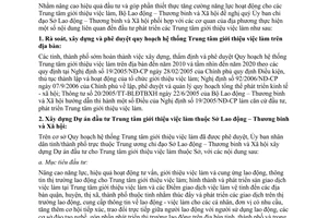 Công văn 4342/LĐTBXH-LĐVL Đầu tư nâng cao năng lực hoạt động cho các Trung tâm giới thiệu việc làm