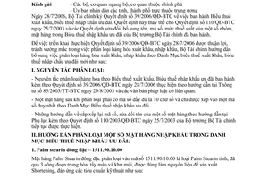 Công văn 15350/BTC-CST hướng dẫn phân loại mặt hàng nhập khẩu trong Danh mục biểu thuế nhập khẩu ban hành kèm theo