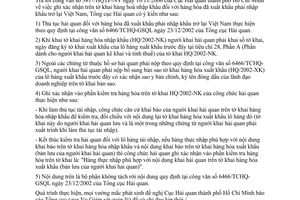 Công văn 6078/TCHQ-GSQL ghi xác nhận trên Tờ khai hàng hoá đã xuất khẩu phải nhập khẩu trở lại Việt Nam