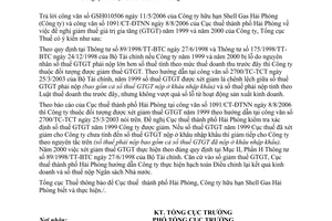 Công văn  4732/TCT-ĐTNN giảm thuế GTGT