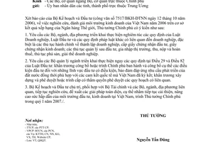 Công văn 2189/TTg-QHQT tiếp tục triển khai các biện pháp nhằm cải thiện môi trường đầu tư, kinh doanh tại Việt Nam