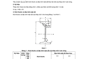 Tiêu chuẩn Việt Nam TCVN 7571-15:2006 (ISO 657-15 : 1980) về thép hình cán nóng - Phần 15:Thép chữ I - Kích thước và đặc tính mặt cắt do Bộ Khoa học và Công nghệ ban hành
