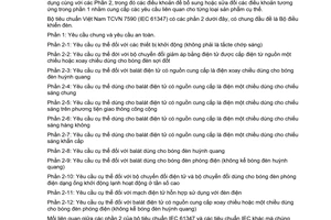 Tiêu chuẩn Việt Nam TCVN 7590-1:2006 (IEC 61347-1 : 2003) về Bộ điều khiển bóng đèn - Phần 1: Yêu cầu chung và yêu cầu an toàn do Bộ Khoa học và Công nghệ ban hành