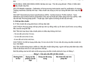 Tiêu chuẩn Việt Nam TCVN 256-3:2006 về Vật liệu kim loại – Thử độ cứng Brinell- Phần 3: Hiệu chuẩn tấm chuẩn do Bộ Khoa học và Công nghệ ban hành