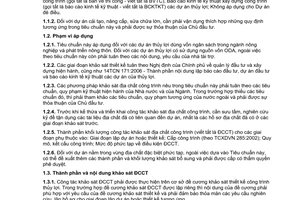 Tiêu chuẩn ngành 14TCN 195:2006 về thành phần, khối lượng khảo sát địa chất trong các giai đoạn lập dự án và thiết kế công trình thủy lợi do Bộ Nông nghiệp và Phát triển nông thôn ban hành