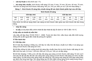 Tiêu chuẩn Việt Nam TCVN 7572-2:2006 về cốt liệu cho bê tông và vữa - Phương pháp thử - Phần 2: Xác định thành phần hạt do Bộ Khoa học và Công nghệ ban hành