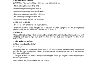 Tiêu chuẩn ngành 04TCN 142:2006 về quy trình kỹ thuật trồng thảo quả do Bộ Nông nghiệp và Phát triển nông thôn ban hành