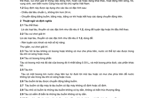 Tiêu chuẩn ngành 22TCN 233:2006 về qui định giám sát và kiểm tra an toàn kỹ thuật tàu thể thao - vui chơi giải trí do Bộ Giao thông vận tải ban hành