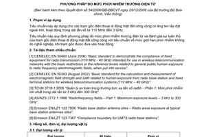 Tiêu chuẩn ngành TCN 68-255:2006 về trạm gốc điện thoại di động mặt đất công cộng - Phương pháp đo mức phơi nhiễm điện từ do Bộ Bưu chính Viễn thông ban hành