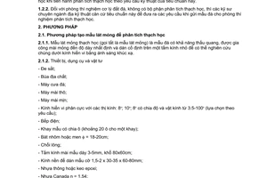 Tiêu chuẩn ngành 14TCN 184:2006 về đá xây dựng công trình thủy lợi – phương pháp phân tích thạch học bằng soi kính lát mỏng để xác định tên đá do Bộ Nông nghiệp và Phát triển nông thôn ban hành