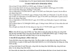 Quyết định 46/2006/QĐ-UBND sửa đổi Quyết định 32/2006/QĐ-UBND  cấp phép xây dựng