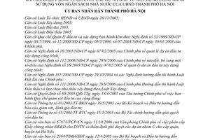 Quyết định 214/2006/QĐ-UBND quản lý dự án đầu tư xây dựng công trình sử dụng vốn ngân sách nhà nước UBND Thành phố  Hà Nội
