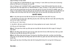 Nghị quyết 58/2006/NQ-HĐND quy định giá đất trên địa bàn tỉnh Quảng Bình