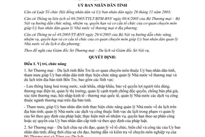 Quyết định 2494/QĐ-UBND năm 2006 chức năng nhiệm vụ quyền hạn