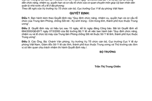 Quyết định 37/2006/QĐ-BYT chức năng, nhiệm vụ, quyền hạn cơ cấu tổ chức Trung tâm Phòng, chống Sốt rét - Ký sinh trùng - Côn trùng tỉnh,thành thuộc TW