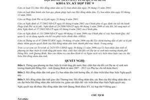 Quyết định 64/2006/NQ-HĐND phương án thực hiện lộ trình tăng phí nước thải