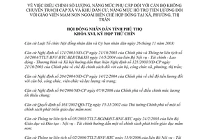 Nghị quyết 89/2006/NQ-HĐND điều chỉnh số lượng nâng mức phụ cấp cán bộ