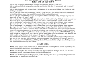 Nghị quyết 97/2006/NQ-HĐND quy hoạch điều tra, đánh giá, thăm dò, khai thác