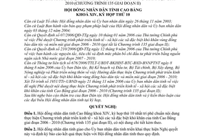 Nghị quyết 38/2006/NQ-HĐND phê chuẩn nội dung thực hiện Chương trình phát triển kinh tế - xã hội các xã đặc biệt khó khăn