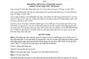 Nghị quyết 43/2006/NQ-HĐND nguyên tắc định mức chi đầu tư phát triển Kiên Giang 2007-2010
