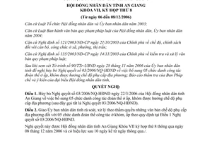 Nghị quyết 35/NQ-HĐND năm 2006 hủy bỏ Nghị quyết 03/2006/NQ-HĐND