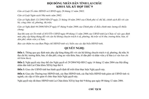 Nghị quyết 80/2006/NQ-HĐND12 mức phụ cấp hàng tháng cán bộ không chuyên trách Lai Châu